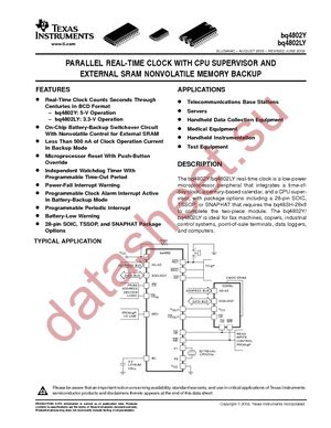 BQ4802LYDSH datasheet  